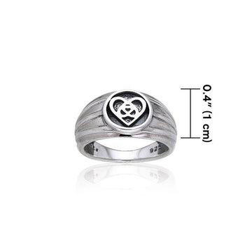 Silver Celtic Knotwork Heart Ring TRI126 - Jewelry